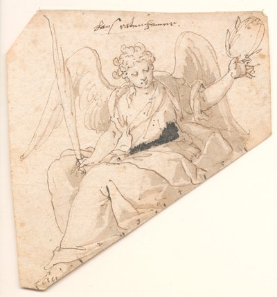 Angelo con foglia di palma e corona di alloro da Johann Mathias Kager