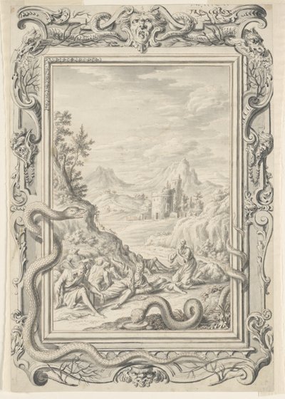 Studio per Serpenti inviati a distruggere i peccatori, Tavola 360, Physica Sacra da Johann Melchior Füssli