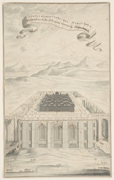 Studio per Il Tempio di Gerusalemme, Tavola 424, Physica Sacra da Johann Melchior Füssli
