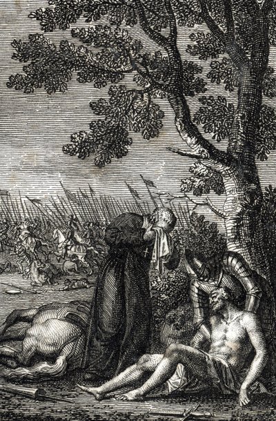 La morte di Adolfo di Nassau nella battaglia di Göllheim il 2 luglio da Johann Michael Mettenleiter