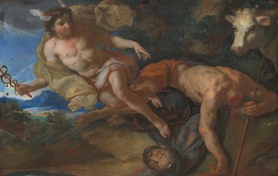 Mercurio salva Io travestita dopo aver decapitato Argo da Johann Michael Rottmayr