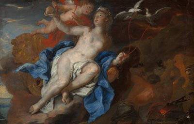 Venere e Cupido alla fucina di Vulcano, 1690-95 da Johann Michael Rottmayr