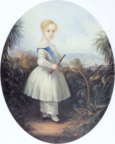 Afonso, Principe Imperiale del Brasile, figlio maggiore di Pedro II. 1846. da Johann Moritz Rugendas