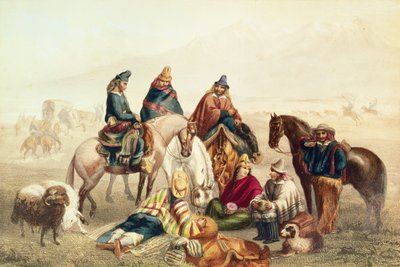 Costumi dei contadini cileni, illustrazione da 