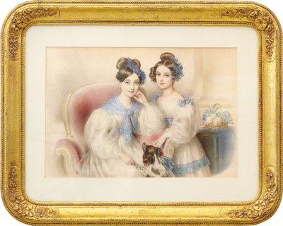 Doppio ritratto delle arciduchesse Maria Teresa 1816-1867 e Maria Karoline 1825-1915, 1832 da Johann Nepomuk Ender