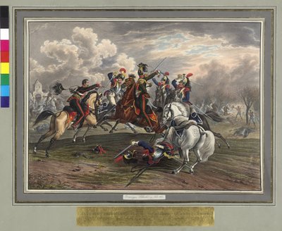 Il salvataggio di Frederic Dittmayer il 17 febbraio 1814 a Villeneuve colonnello sergente barone di Trach dalla prigionia dei corazzieri francesi da Johann Nepomuk Hoechle
