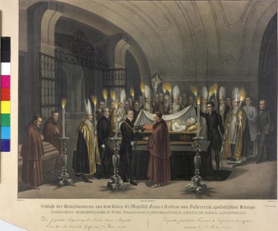 Inumazione di Francesco I, 1835 da Johann Nepomuk Hoechle