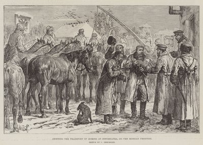 Fermare il trasporto di cavalli a Novoselitza, al confine russo da Johann Nepomuk Schonberg