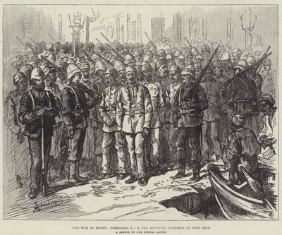 La guerra in Egitto, prigionieri della guarnigione egiziana a Port Said da Johann Nepomuk Schonberg
