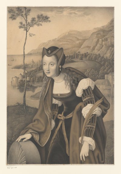 Santa Cristina con macina in un paesaggio da Johann Nepomuk Strixner