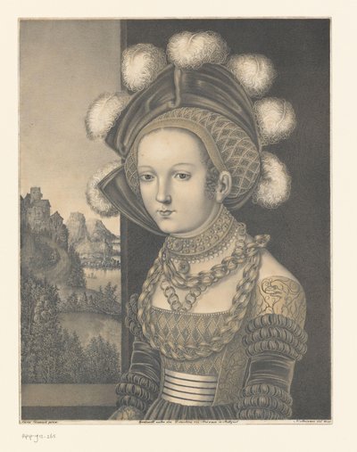 Ritratto di una giovane donna sconosciuta da Johann Nepomuk Strixner
