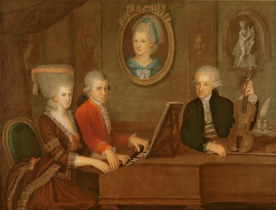 La famiglia Mozart, 1780-81 da Johann Nepomuk della Croce