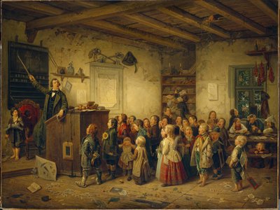 Hieronymus Jobs insegnante. Estratto dalla serie la Jobsiade da Johann Peter Hasenclever