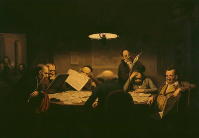 La sala di lettura, 1843 da Johann Peter Hasenclever