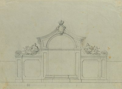 Fontana nel giardino dei peschi del Belvedere superiore da Johann Peter Krafft