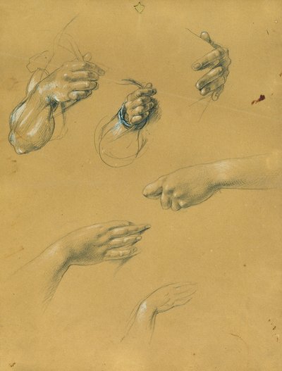 Studi di mani da Johann Peter Krafft