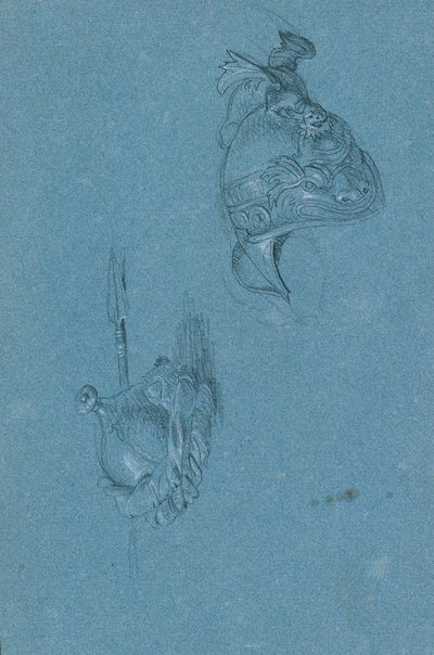 Studi di elmi da Johann Peter Krafft