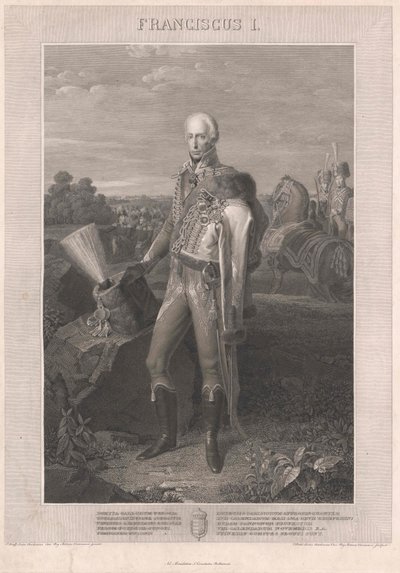 Imperatore del Sacro Romano Impero Francesco II (incisione) da Johann Peter Krafft