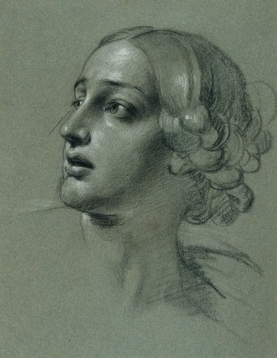 Studio della testa per "Arindal e Daura" da Johann Peter Krafft