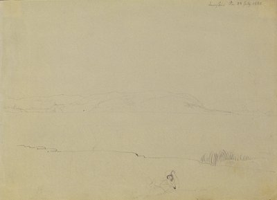 Schizzo di paesaggio dal lago Balaton da Johann Peter Krafft