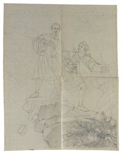Manfred e il cacciatore di camosci da Johann Peter Krafft