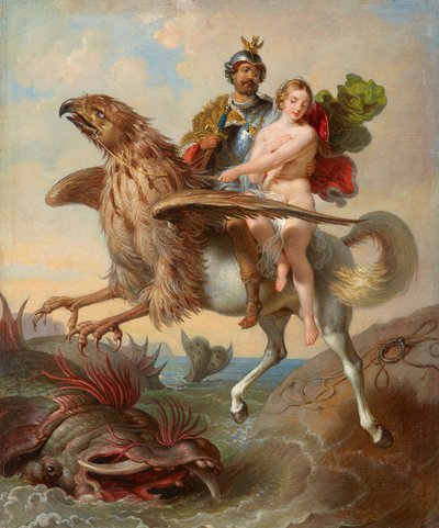 Rüdiger e Angelica (studio per "Rüdiger e Angelica") da Johann Peter Krafft