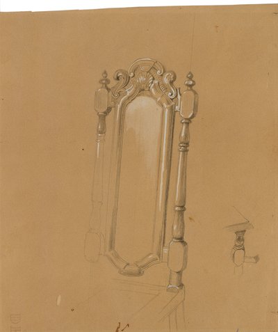 Studio di uno schienale di sedia da Johann Peter Krafft