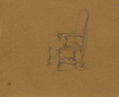 Studio di una poltrona da Johann Peter Krafft
