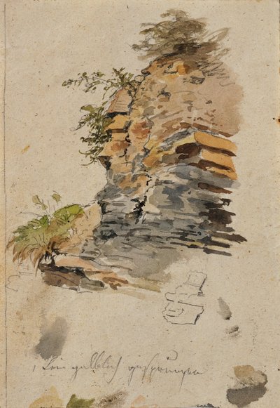 Studio di una roccia da Johann Peter Krafft