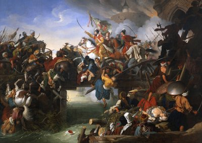 La difesa di Sziget contro i turchi di Nicholas Zrinsky, 1825 da Johann Peter Krafft