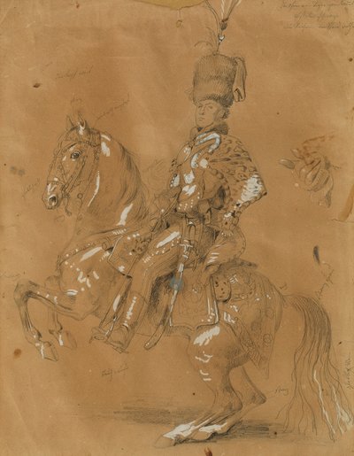 Theodor Aron de Bistra a cavallo da Johann Peter Krafft