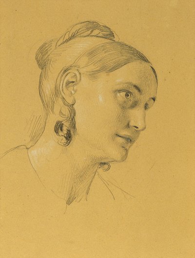 Studio femminile per "Ingresso dopo la pace di Parigi" da Johann Peter Krafft