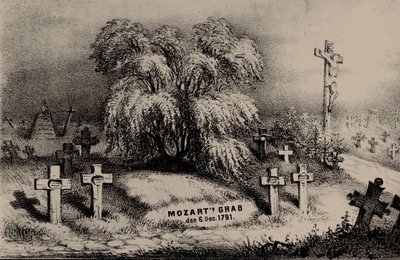 La tomba di Mozart. Secondo le lettere originali della vedova di Mozart, 1856 da Johann Ritter von Lucam