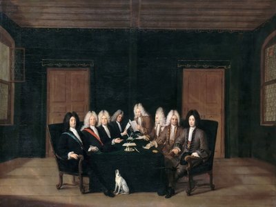 Gli emissari del congresso di pace di Baden il 7 settembre 1714 da Johann Rudolf Huber
