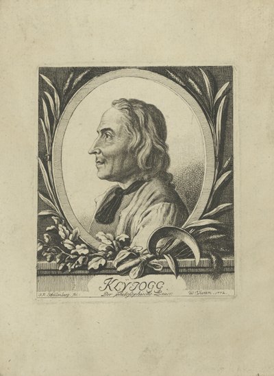 Ritratto di Jakob Kleinjogg Gujer 1718-1785, 1772 da Johann Rudolf Schellenberg