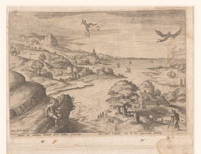 Paesaggio con Narciso da Johann Sadeler (I) (attributed to)