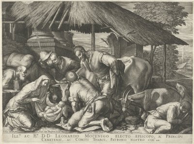 Adorazione dei pastori con pastorelli addormentati da Johann Sadeler (I)