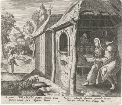 Abramo di Edessa come eremita da Johann Sadeler (I)
