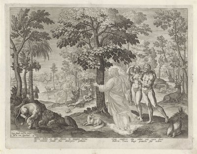 Adamo ed Eva nel paradiso da Johann Sadeler (I)