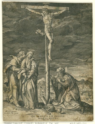 Cristo sulla croce, con Maria, Giovanni e Maria Maddalena da Johann Sadeler (I)