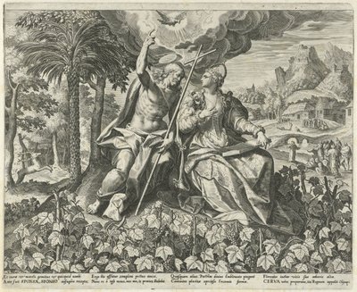Cristo e la sua sposa in un vigneto da Johann Sadeler (I)