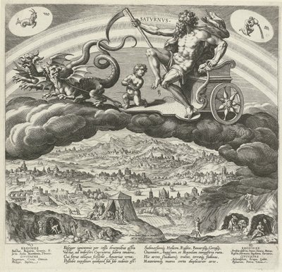 Il pianeta Saturno e la sua influenza sul mondo (serie: I sette pianeti) da Johann Sadeler (I)