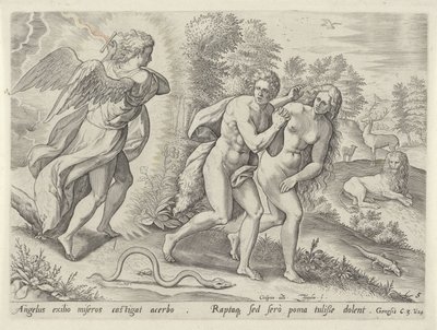 Espulsione dal Paradiso da Johann Sadeler (I)