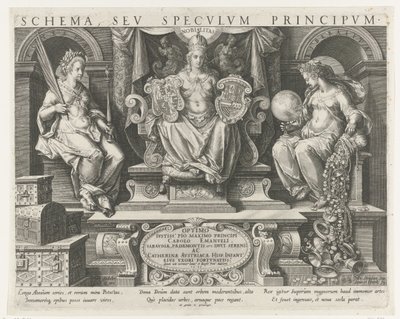 Autorità (Potestas), Prestigio (Nobilitas) e Benevolenza (Liberalitas) da Johann Sadeler (I)