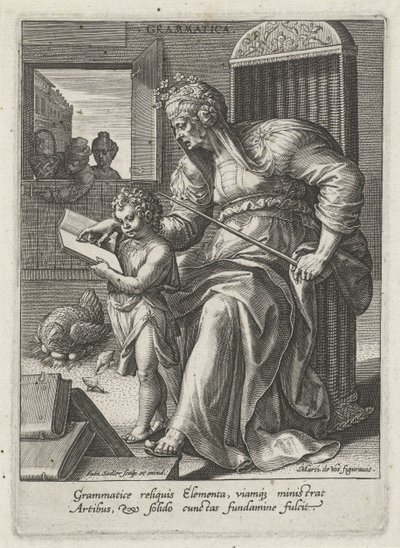 Grammatica (serie: Le sette arti liberali) da Johann Sadeler (I)