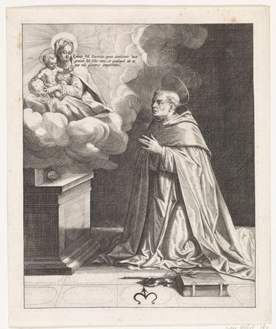 San Giacinto adora Maria con il Bambino Gesù da Johann Sadeler (I)