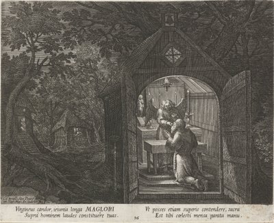 San Maglor come eremita da Johann Sadeler (I)