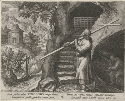 San Teodoro Tiro come eremita da Johann Sadeler (I)