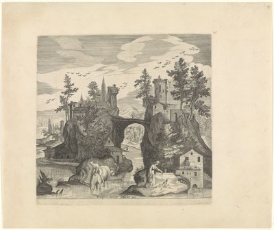 Paesaggio con due isole da Johann Sadeler (I)