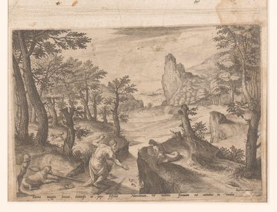 Paesaggio con la caduta di Icaro da Johann Sadeler (I)